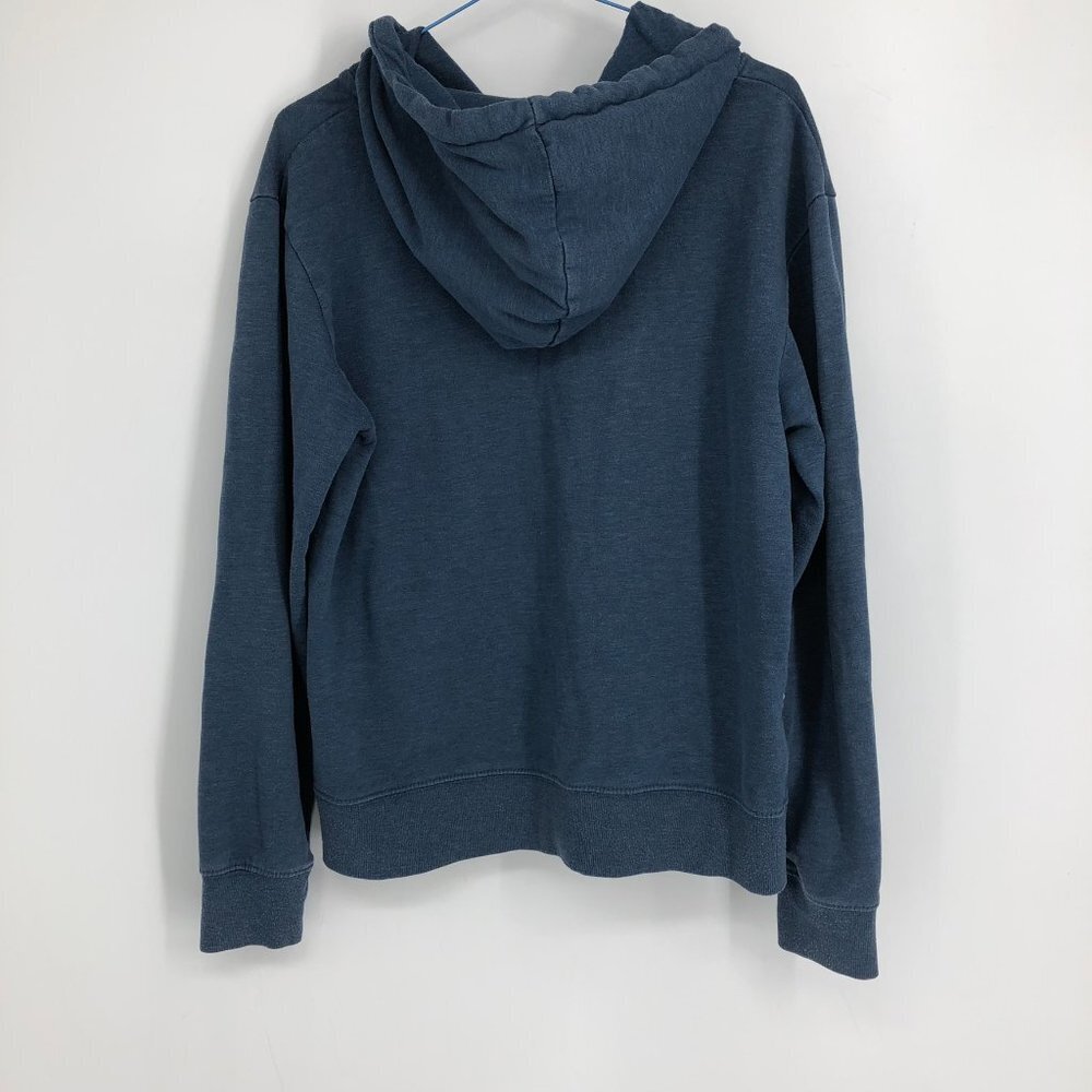 Tentree Blue and white Pullover Long Sleeve Graphic Logo Hoodie size LG - Picture 2 of 16